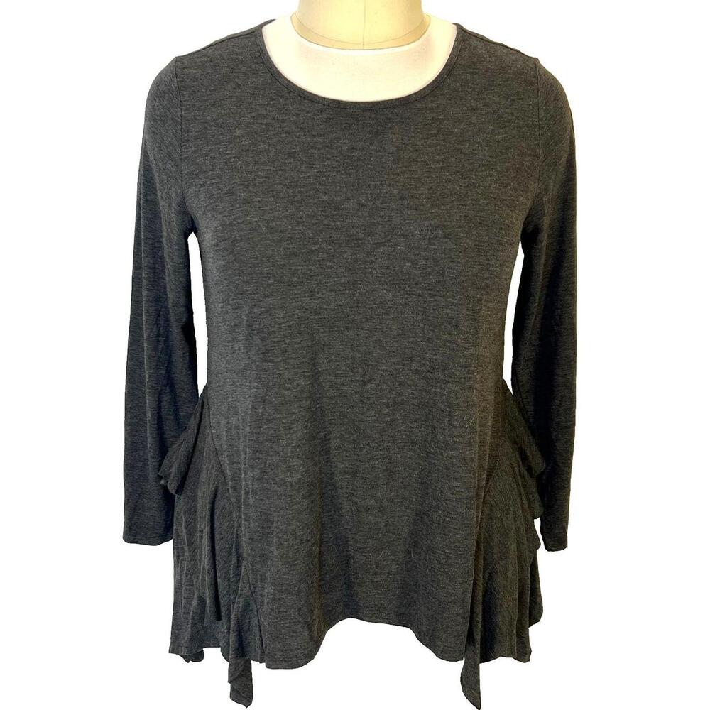 Cato Tunic Women 16 Grey Scoop Flared Polyester Spandex
